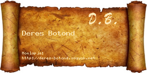Deres Botond névjegykártya